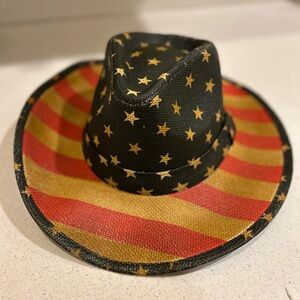 Patriotic Star and Stripe Cowboy Hat Concert-wear Like New